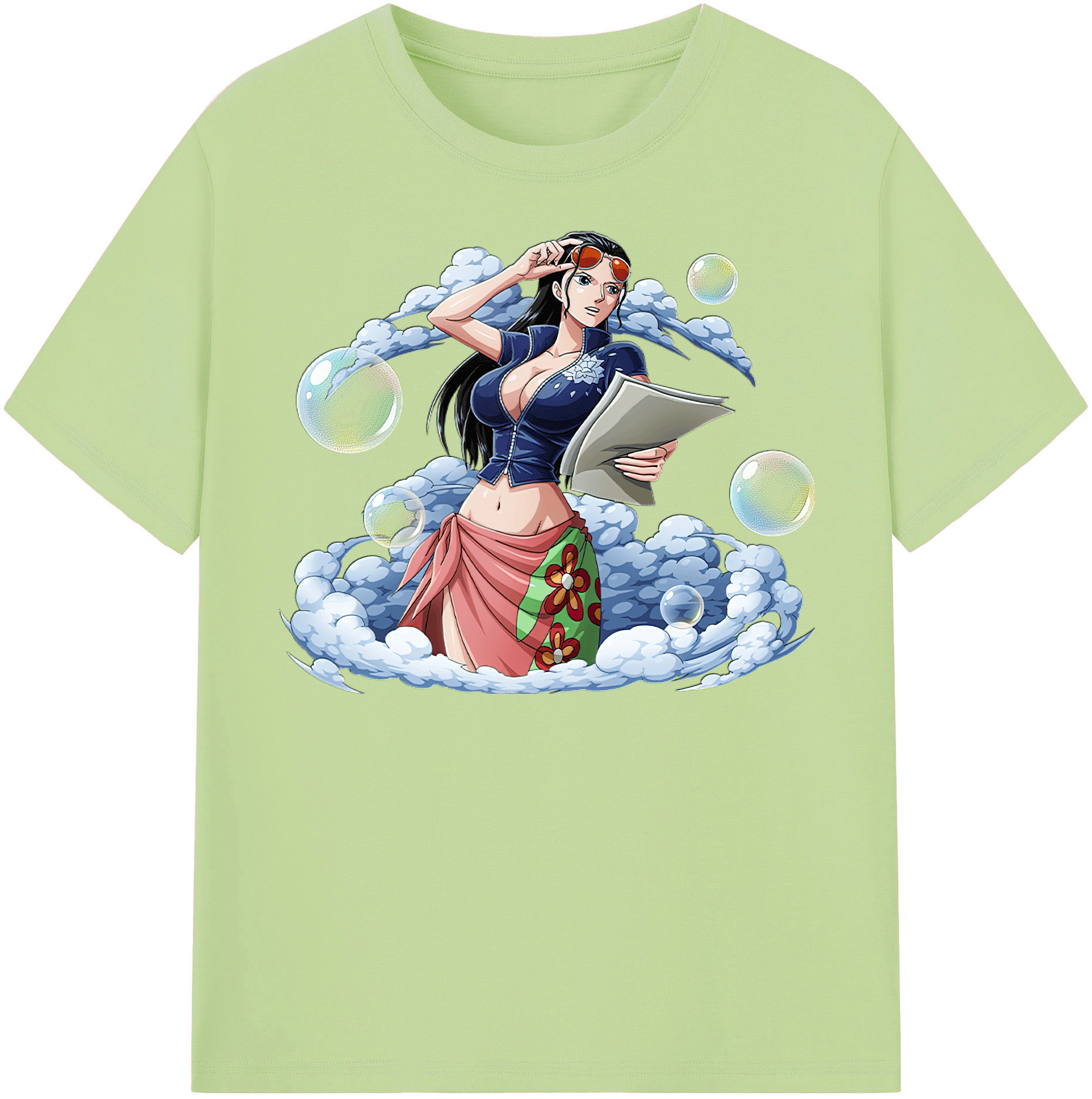 ワンピース ニコ・ロビン ONE PIECE Nico Robin 綿100％半袖Tシャツ（フロントプリント）